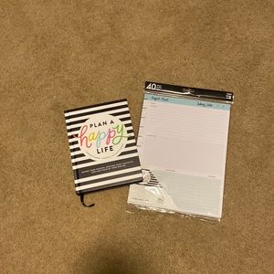 Plan a Happy Life mini bundle, book and goal sheet for the big planner